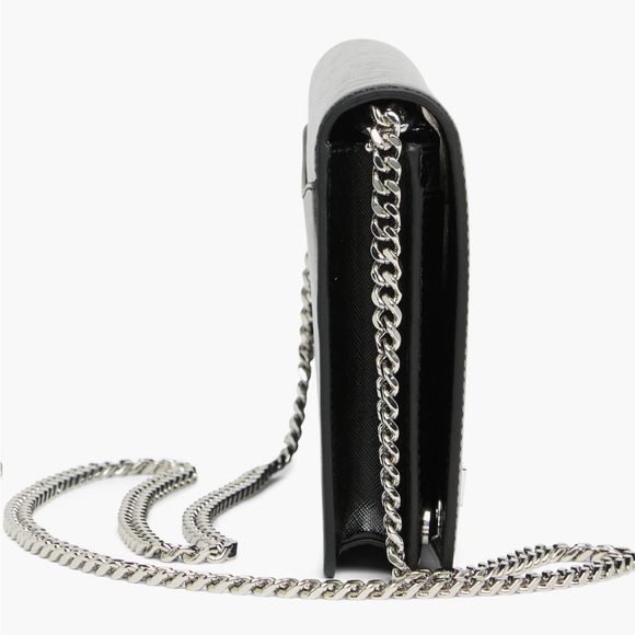 Marc Jacobs Black Wallet on a Silver Chain - Picture 4 of 6